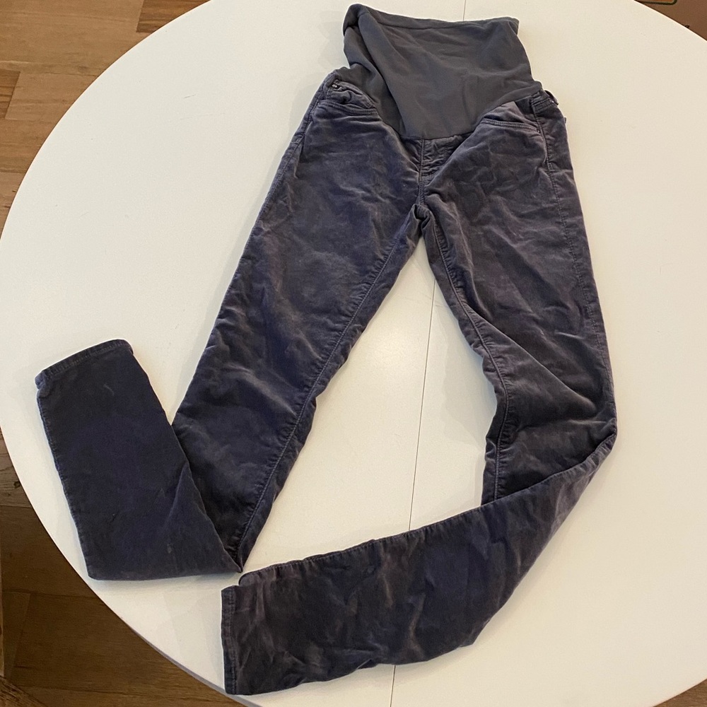 AG Maternity Grey Velvet Pants Never Worn 26R